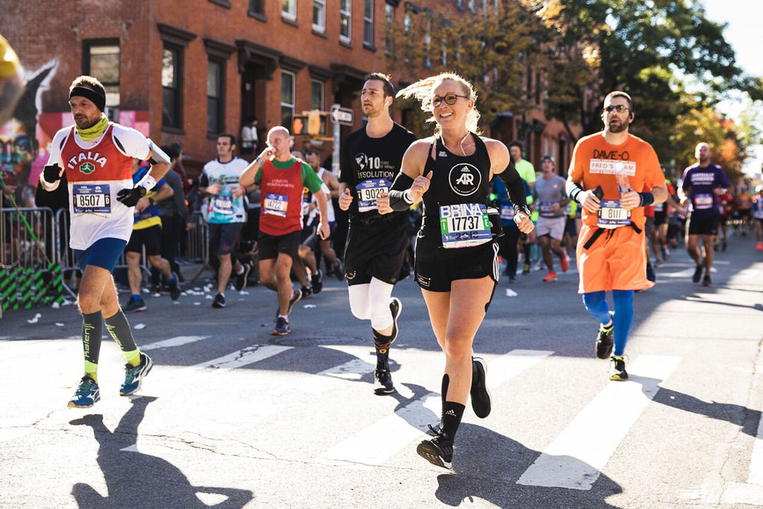 Sabrina Wieser running the NYC Marathon