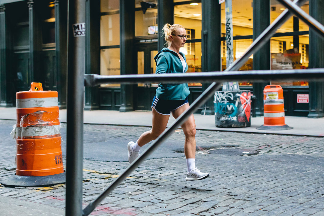 Sabrina Wieser running in Manhattan