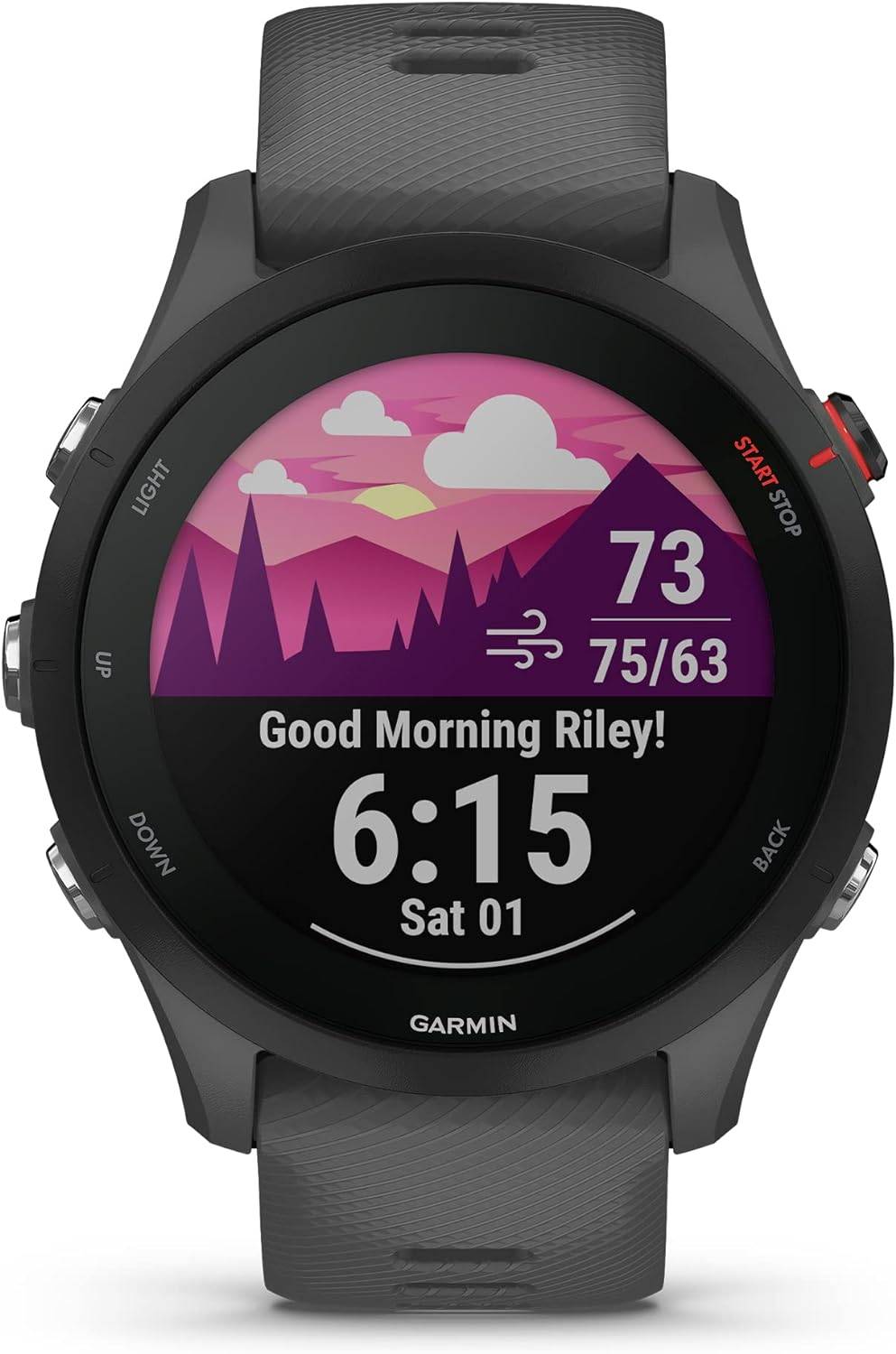 Garmin Forerunner® 255, GPS Running Smartwatch, Slate Gray