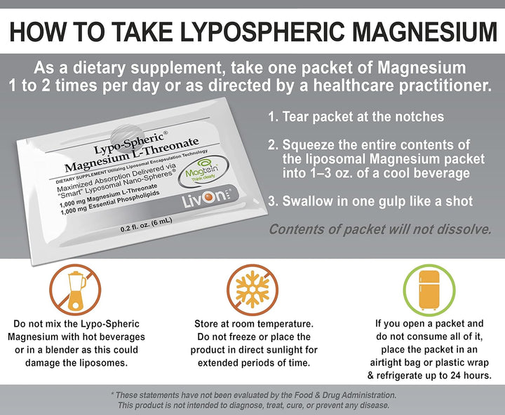 LivOn Laboratories Lypo-Spheric Magnesium L-Threonate